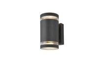 Lens 2 Light Outdoor Up and Down Wall Light - Anthracite - Image 2