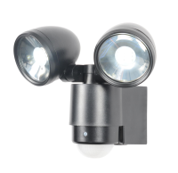 2LT LED PIR Spot Black