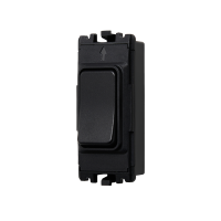 1 Gang Slim Grid Kinetic Switch Black