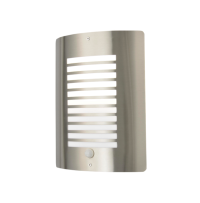 Sigma Panel Slatted Wall Lantern With PIR, Stainless Steel - Image 2