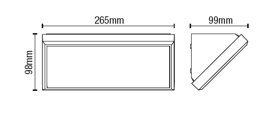 Luton Outdoor LED Wedge Design Wall Light, Black - Image 4