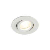 Cali circular IP65 Tiltable Downlight, Matt White - Image 2