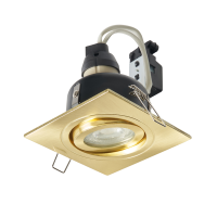 Cali Square IP65 Tiltable Downlight, Satin Brass - Image 5