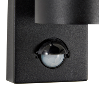 Leto IP65 1lt Fixed GU10 Wall Light w OR PIR Black - Image 3