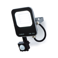 Stanley 20w PIR LED Floodlight Blk/Anth