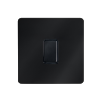 Kinetic Plated 1 Gang Grid Switch Black Chrome