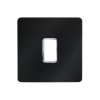 Kinetic Plated 1 Gang Grid Switch Black Chrome - Image 2