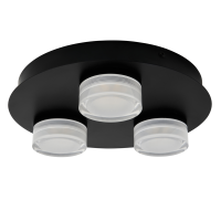 Amalfi LED Bathroom Ceiling Spotlight Plate, Matt Black - Image 3