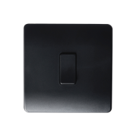 1 Gang Switch comp On/Off/Dim Matt Blk IP20 CR2032