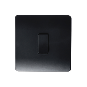 1 Gang Switch comp On/Off/Dim Matt Blk IP20 CR2032