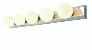 Ara Hollywood Style Bathroom Wall Light, Chrome