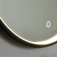 Roc LED Framed Mirror with Demist Black - Image 3