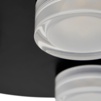 Amalfi LED Bathroom Ceiling Spotlight Plate, Matt Black - Image 4