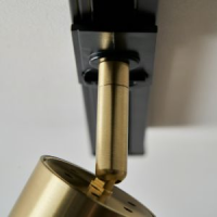Cory 1Lt Track Head SatBrass/Blk Low Profile Conn - Image 3