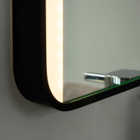 Lori CCT LED Bathroom Mirror with Motion Sensor and Demist - Matt Black - Image 4