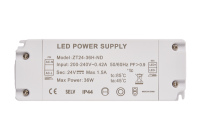 36W 24V 1.5A Power Supply, 200-240Vac input, IP44