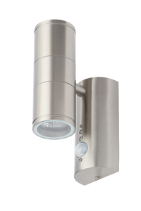 Islay Up and Down Outdoor Wall Light with PIR Sensor, Stainless Steel - Image 8