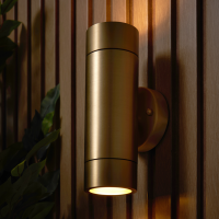 Brac Solid Brass Outdoor Up & Down Wall Light, Bronze - Image 8