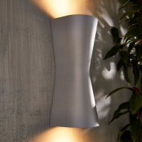 Skye Outdoor Double Cone Style LED Up and Down Wall Light, Anthracite - Image 5