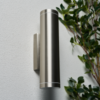 Brean 2 Light Outdoor Up & Down Wall Light - Stainless Steel - Image 5
