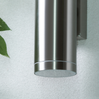 Brean 2 Light Outdoor Up & Down Wall Light - Stainless Steel - Image 8