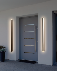Ren 32w CCT Linear Wall Light 120cm IP65 Black - Image 3