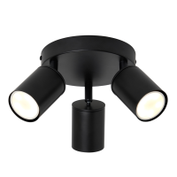 Joshua 3 Light Spotlight Plate Black