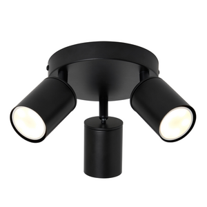 Joshua 3 Light Spotlight Plate Black