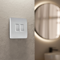2 Gang Switch comp On/Off/Dim Matt Wht IP20 CR2032 - Image 3