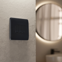 3 Gang Switch comp On/Off/Dim Matt Blk IP20 CR2032 - Image 3