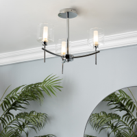 Montreal Classic Chrome Flush 3 Light Bathroom - Image 3