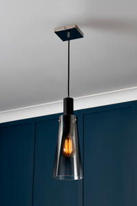 Atrani 1 light ceiling pendant Blk/Omb - Image 3