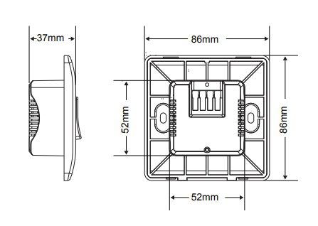 3 Gang RF In Wall Switch Unit On/Off Matt White - Image 4