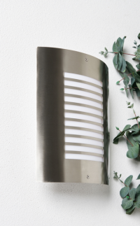 Sigma 1 Light Outdoor Slat Wall Lantern - Stainless Steel - Image 3