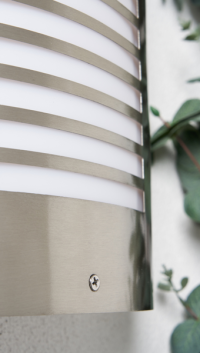 Sigma 1 Light Outdoor Slat Wall Lantern - Stainless Steel - Image 4