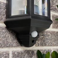 Athena Outdoor Half Wall Lantern with PIR Sensor, Black - Image 3