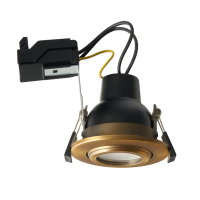 Eros IP65 GU10 Fire Rated Tilt Downlight Black - Image 2