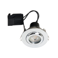 Eros IP65 GU10 Fire Rated Tilt Downlight Chrome - Image 5