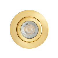 Eros IP65 GU10 Fire Rated Tilt Downlight Satin Brass - Image 5