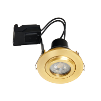 Eros IP65 GU10 Fire Rated Tilt Downlight Satin Brass - Image 6