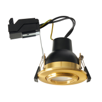 Eros IP65 GU10 Fire Rated Tilt Downlight Satin Brass - Image 7