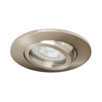 Eros IP65 GU10 Fire Rated Tilt Downlight Satin Nickel - Image 3