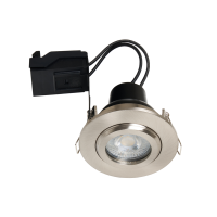 Eros IP65 GU10 Fire Rated Tilt Downlight Satin Nickel - Image 6