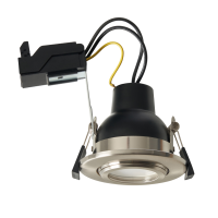 Eros IP65 GU10 Fire Rated Tilt Downlight Satin Nickel - Image 7
