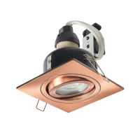 Cali Square IP65 Tiltable Downlight, Brushed Copper - Image 5