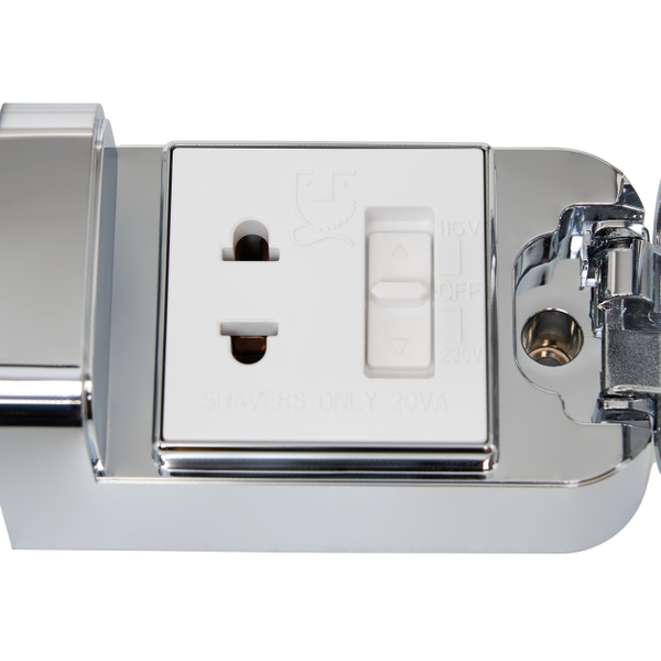10w LED Shaver Light 3xCCT/Dim IP44 Chrome - Image 3