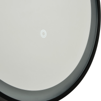 Cian CCT LED Oval Framed Mirror MBLK Motion/Demist, Black - Image 3