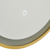 Cian CCT LED Oval Framed Mirror SBRS Motion/Demist, Satin brass - Image 3