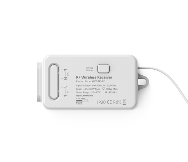 1 Channel Kinetic Switch Receiver - White - Image 4