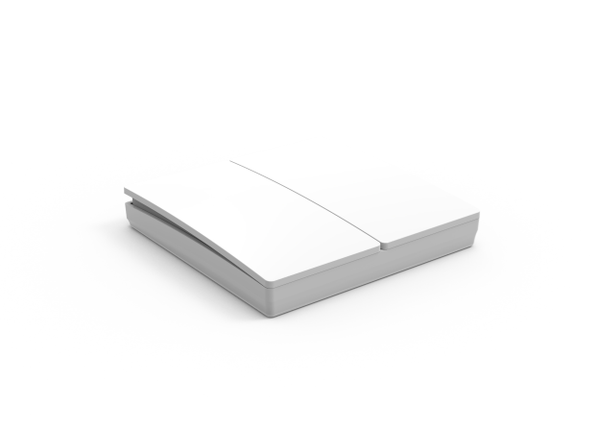 2 Gang Kinetic Push Switch Matt White IP65 - Image 4